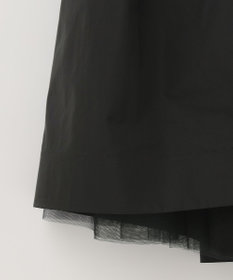 GRACE CONTINENTAL ブラックタフタオーバースカート