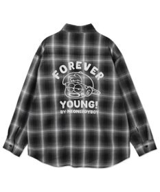 WEGO 【ユニセックス着用ITEM】グラフィックオンブレチェックシャツ（LS）
