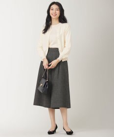 ANY SIS ホームスパンワイドクロップド パンツ