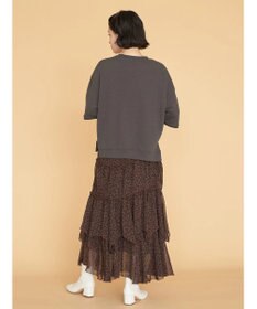 AMERICAN HOLIC 丈違いティアードフリルギャザースカート