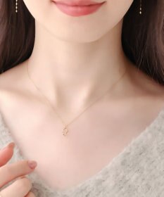 Phoebe 【K10】リーフィーダイヤモンドネックレス/全長:40cm