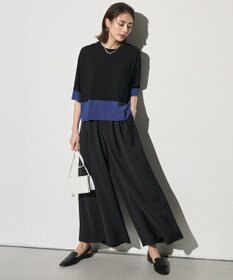 ICB VIS/NYハイゲージ バイカラーニットT