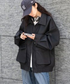 WEGO 【25年秋冬新作/ユニセックス着用ITEM/SMLサイズ展開】PUダブルZIPフライトブルゾン