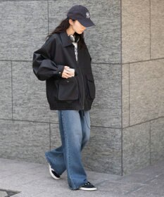 WEGO 【25年秋冬新作/ユニセックス着用ITEM/SMLサイズ展開】PUダブルZIPフライトブルゾン