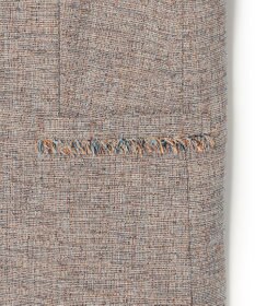 23区 【先行予約】リネンライクブッチャー フリンジノーカラージャケット