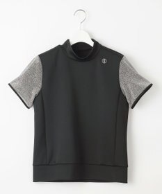 23区GOLF 【WOMEN】シアーラメ袖デザイン ライトダンボールモックネック