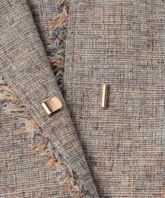 23区 【先行予約】リネンライクブッチャー フリンジノーカラージャケット