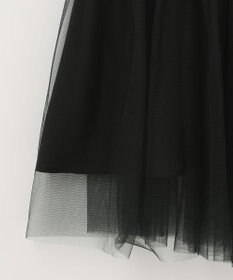 GRACE CONTINENTAL ブラックタフタオーバースカート