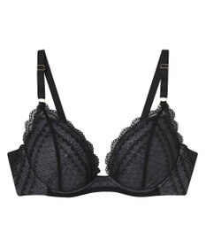 une nana cool リニューアル【綿混】ビタードットコットン 3/4カップブラ