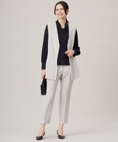 自由区 【セットアップ対応・洗える】トリアセダブルクロス ジレ