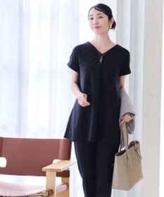 Tiaclasse 【UVカット・吸水速乾】 “きれい見え” バックフレアチュニック