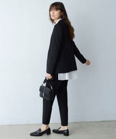 ICB L 【UVケア・洗える】ウール2WAYストレッチ ノーカラージャケット