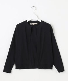 自由区 【洗える・XSサイズあり】クレープストレッチ カーディガン