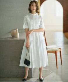 組曲 L エンブロイダリーレース シャーティング ワンピース