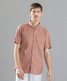 JOSEPH HOMME リネンストレッチブロード 　ウィングカラー半袖シャツ