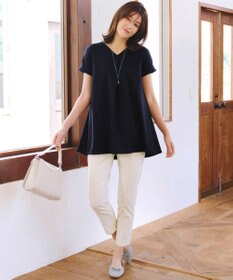 Tiaclasse 【UVカット・吸水速乾】 “きれい見え” バックフレアチュニック