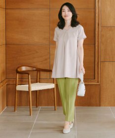 Tiaclasse 【UVカット・吸水速乾】 “きれい見え” バックフレアチュニック