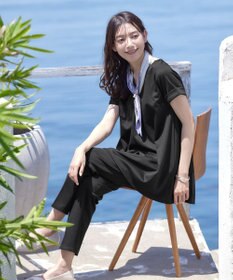 Tiaclasse 【UVカット・吸水速乾】 “きれい見え” バックフレアチュニック