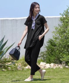 Tiaclasse 【UVカット・吸水速乾】 “きれい見え” バックフレアチュニック