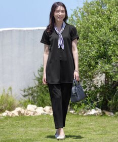 Tiaclasse 【UVカット・吸水速乾】 “きれい見え” バックフレアチュニック