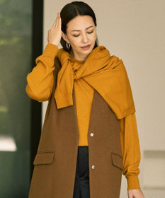 自由区 L 【カタログ掲載】ファインウールカシミヤクルーネック ニット