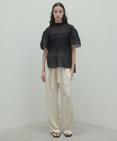 BEIGE， 【洗える・VERY 6月号掲載】PAWPAW / ウエストリボンタックワイドパンツ