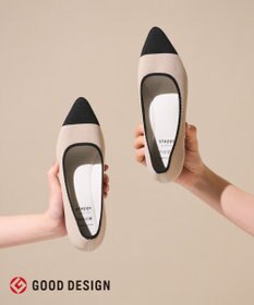 steppi 【洗える/撥水】  バイカラー ポインテッドパンプス