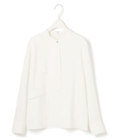 ICB L 【洗える】ストレッチジョーゼット ラッフルデザインブラウス