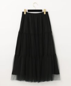 GRACE CONTINENTAL ブラックタフタオーバースカート