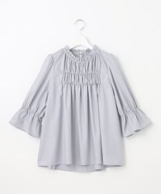 Feroux 【洗える】スタンドネックシャーリング ブラウス