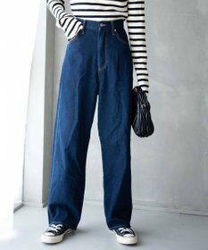 WEGO ルーズストレートデニムパンツ