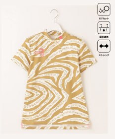 PW CIRCULUS 【UVカット / 吸水速乾 / 伸縮性抜群】【WOMEN】ゼブラ柄モック T ゴルフウェア レディース