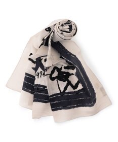 23区  manipuri インバージョンフィッシュ プリント ストール