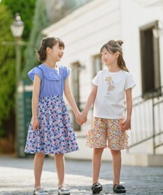 組曲 KIDS 【110-140㎝】ひまわりブーケ Tシャツ