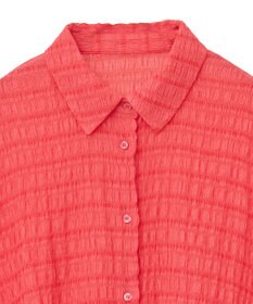 Green Parks シアーシャーリングフレンチスリーブシャツ