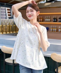 Tiaclasse 花柄プリントカットソーチュニック