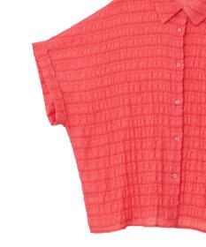 Green Parks シアーシャーリングフレンチスリーブシャツ