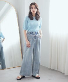 earth music&ecology 透かしニットプルオーバー