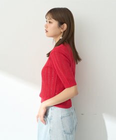 earth music&ecology 透かしニットプルオーバー