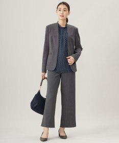 J.PRESS LADIES L 【洗える】ジオメトリックプリント ブラウス