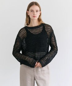 BEIGE， UVITE / コットンメッシュクロップドニット