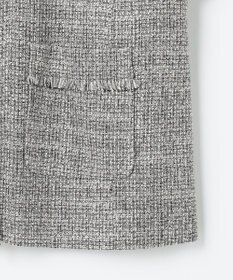 自由区 L 【17号サイズまで展開・カタログ掲載】ライトミックスツイード ジャケット