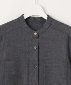 自由区 ウールジョーゼットシャツ ワンピース