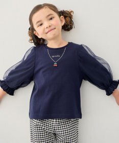 ANY KIDS チュール袖 七分Tシャツ