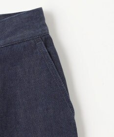 NAVE 【ReNave・セットアップ可/洗える】マーセライズデニム ラップワイドパンツ