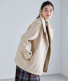 ANY スタンドカラーコクーンシルエットコート