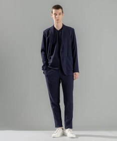 JOSEPH HOMME 【洗える/ストレッチ】ソフトプリーツストレッチ ドロスト付テーパードパンツ / PEGG CONVERTIBLE