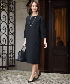 自由区 【XSサイズ～/洗える】ライトダブルクロス ワンピース