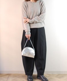 blancle メタリックレザー ハーフサークルショルダー