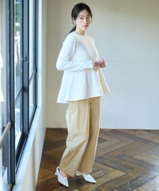 #Newans 【洗える】フレアシルエットチュニックニット